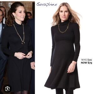 Seraphine maternity turtleneck dress